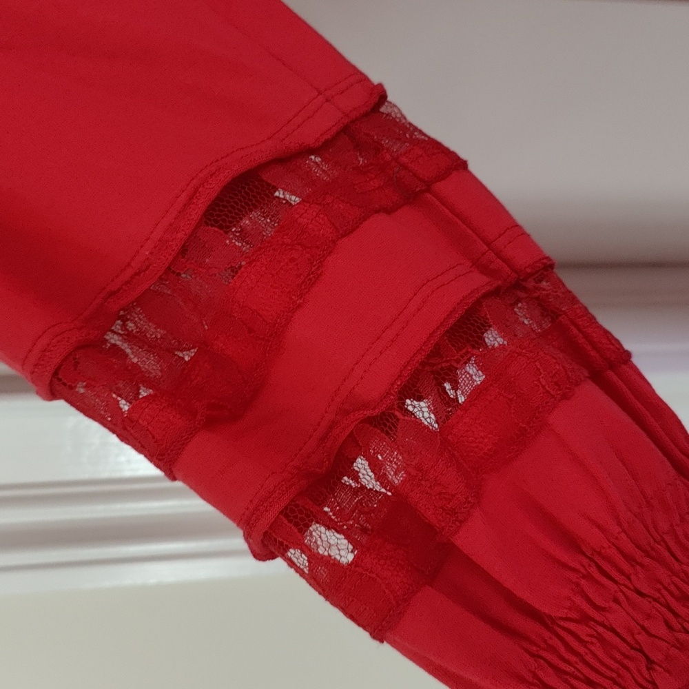 Multiples Red Embroidered Blouse - image 3